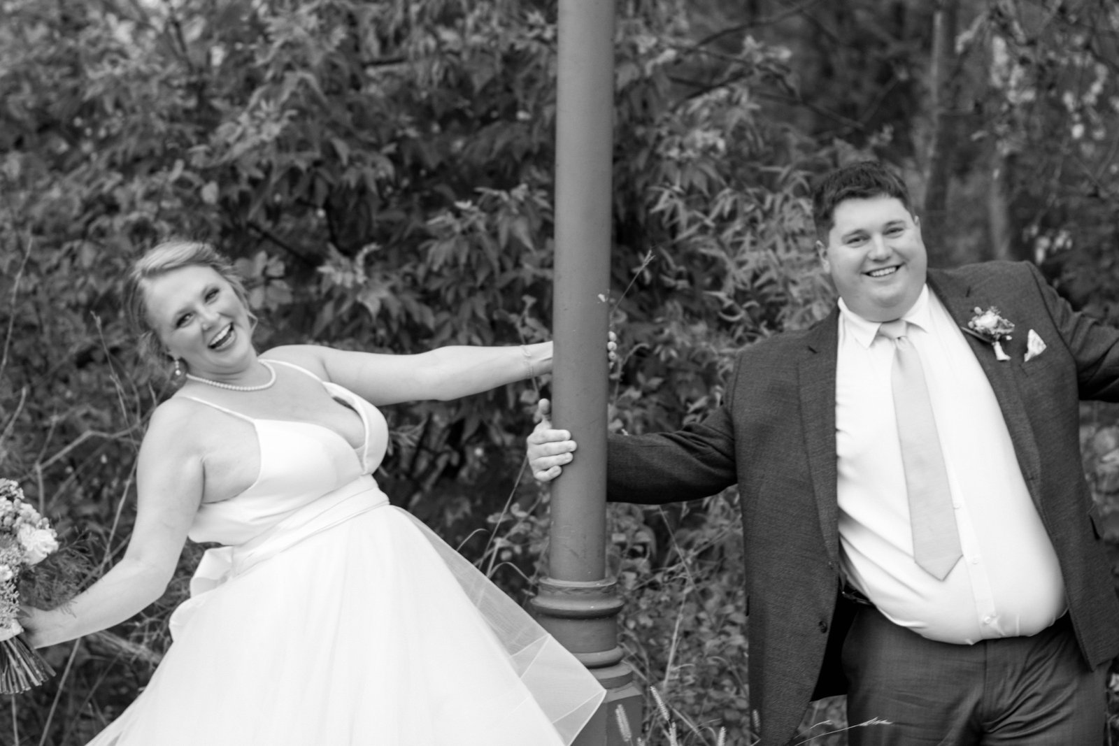 Bride and groom after ceremony, Minneapolis wedding reception